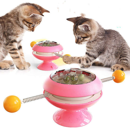 Rotatable Cat Toy With Catnip - Pink - Cat Toy