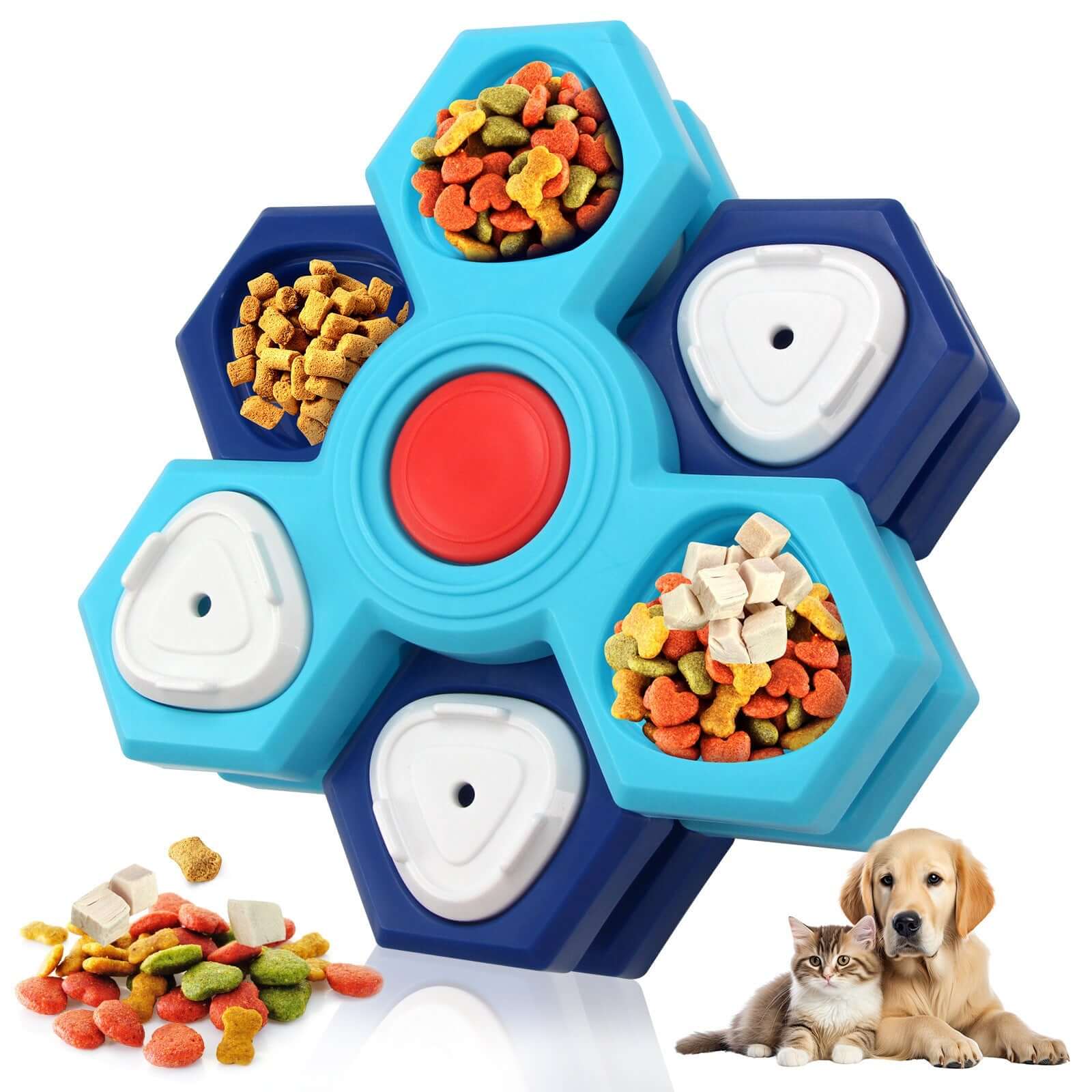 Slow Feeder for Dogs with 4 Layers - Blue - Dog toy