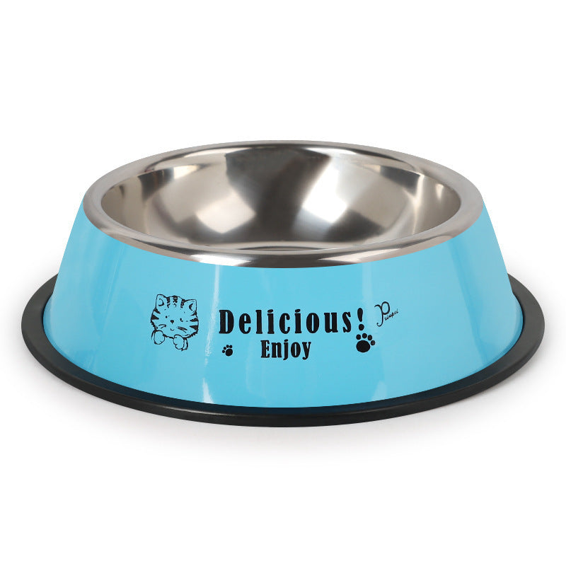 Stainless steel dog bowl-1 - Blue / L - Dog Bowl
