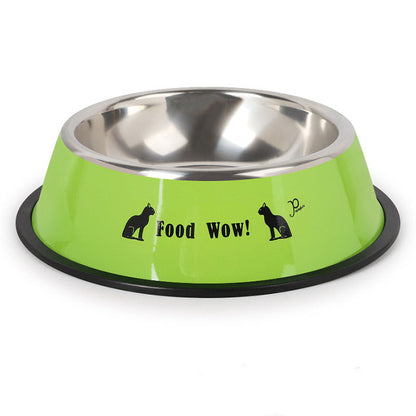 Stainless steel dog bowl-1 - Green / L - Dog Bowl