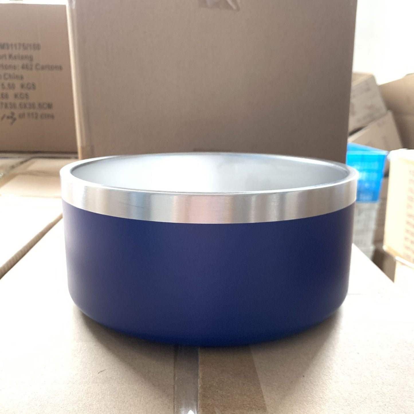 Stainless Steel Dog Bowl Round Shape - Blue / 32oz - Dog Bowl