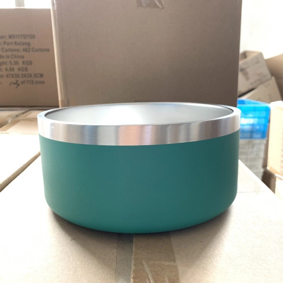 Stainless Steel Dog Bowl Round Shape - Green / 32oz - Dog Bowl