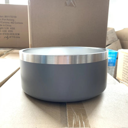 Stainless Steel Dog Bowl Round Shape - Grey / 32oz - Dog Bowl