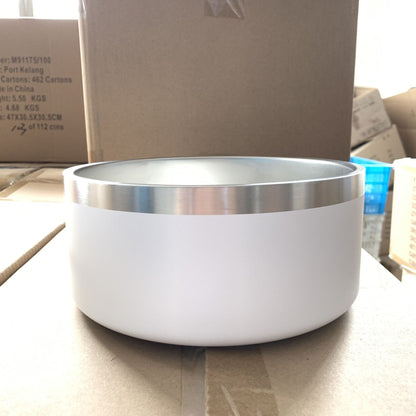 Stainless Steel Dog Bowl Round Shape - White / 32oz - Dog Bowl