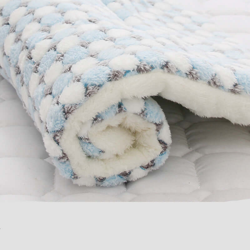 Thick Blanket for Cats And Dogs - Blue circ / 32x25cm - Pet Bed