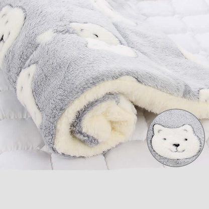 Thick Blanket for Cats And Dogs - Grey bear / 32x25cm - Pet Bed