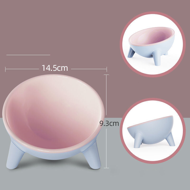 Tilted Cat Bowl * - Pink - Pet bowl