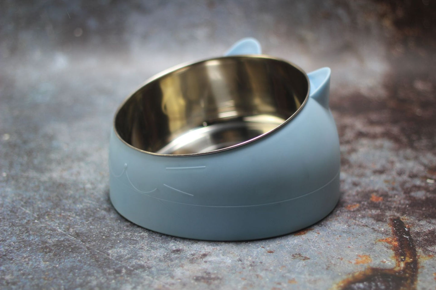 Tilting Cat Bowl - Blue / L - Pet bowl