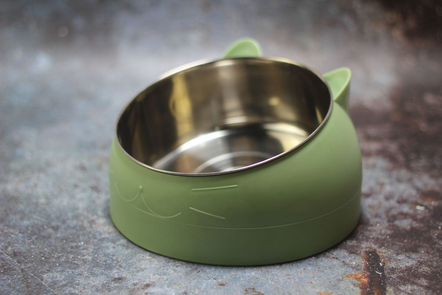 Tilting Cat Bowl - Green / L - Pet bowl