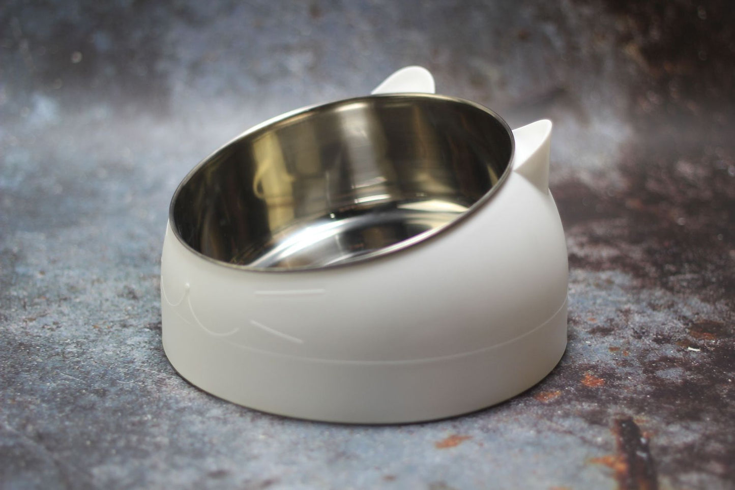 Tilting Cat Bowl - White / L - Pet bowl
